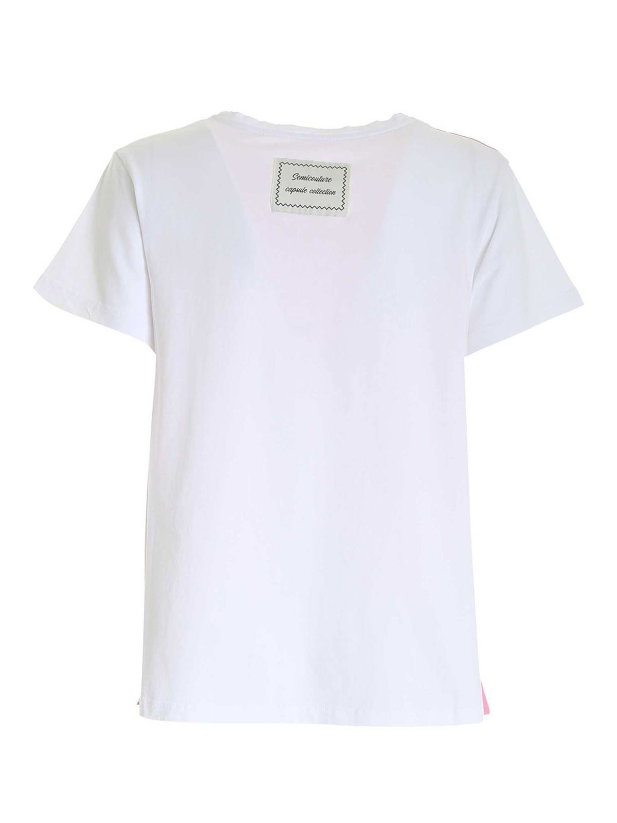 white and pink oversized t shirt