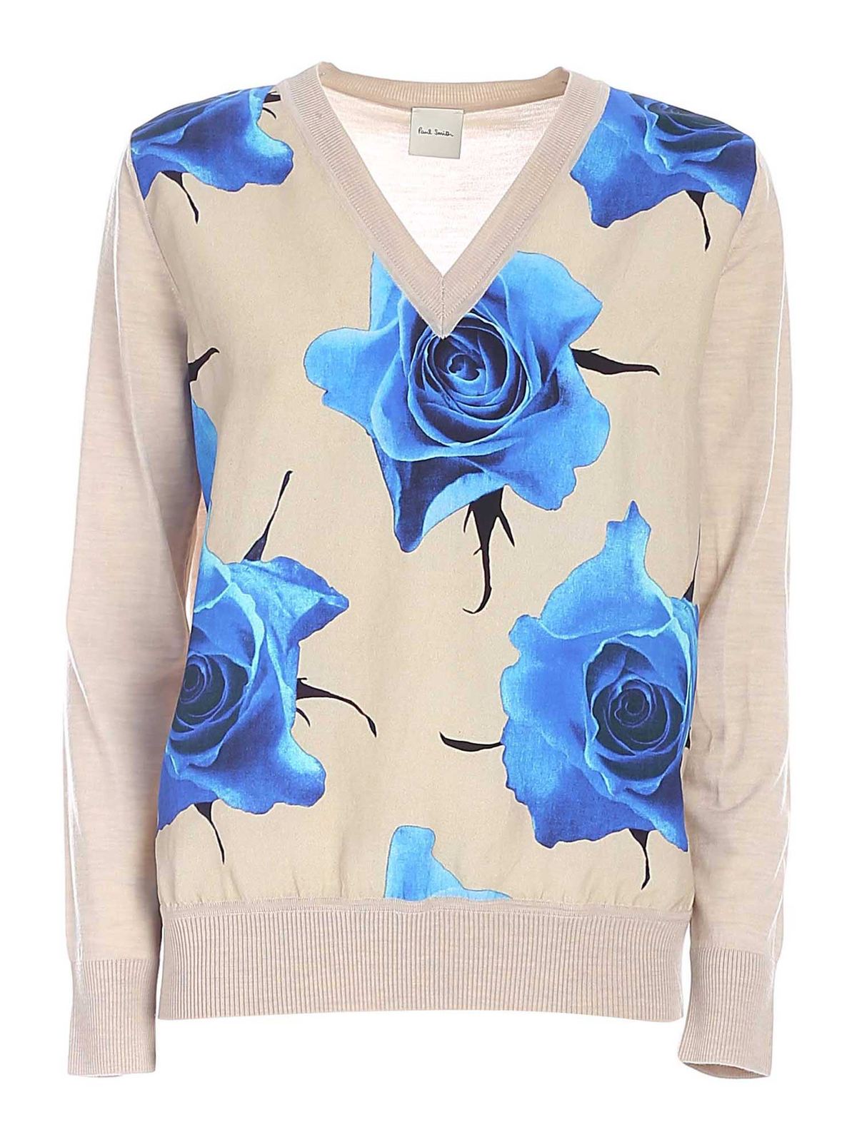 یقه هفت Paul Smith - Rose print sweater 