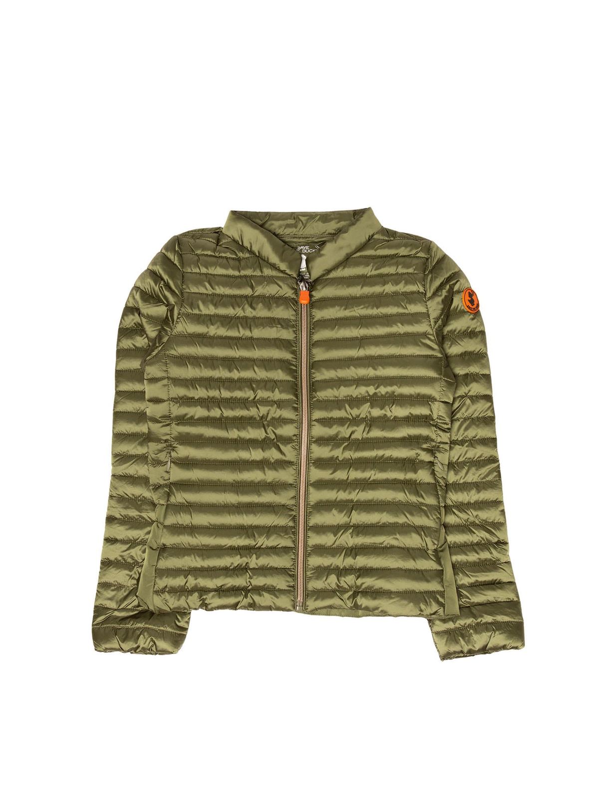SAVE THE DUCK QUILTED PADDED JACKET IN GREEN
