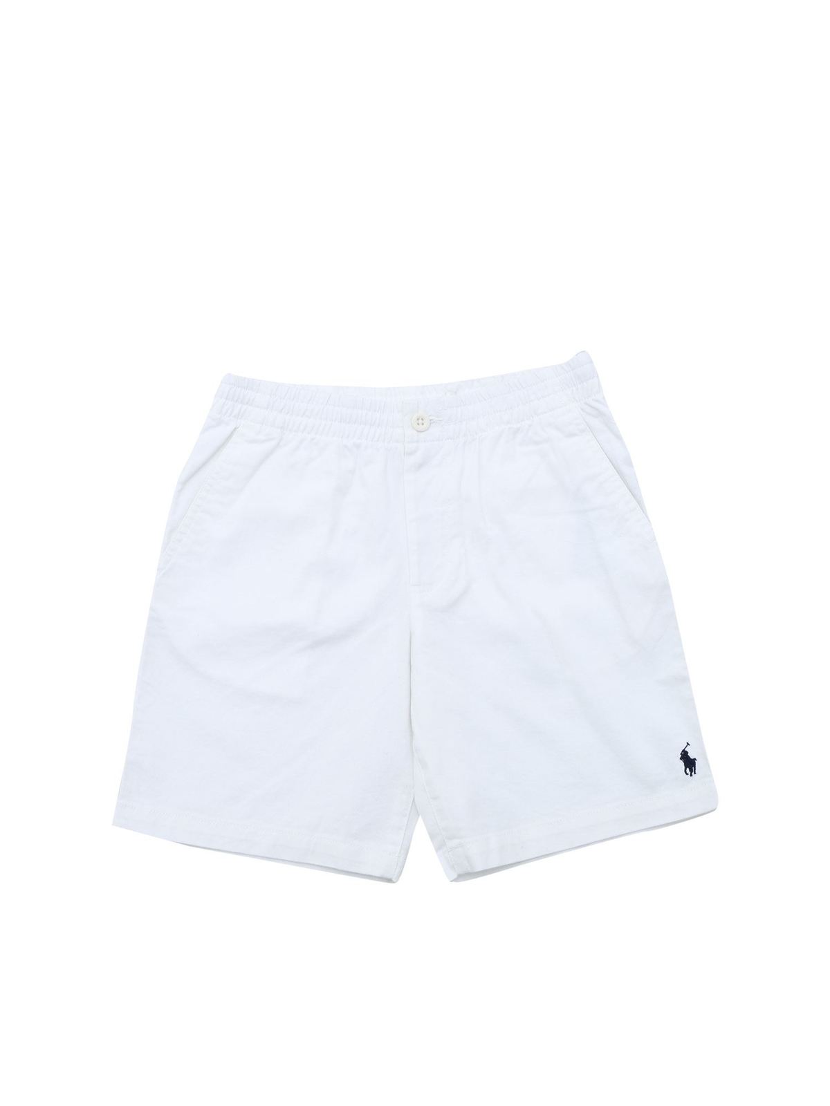 Shorts Polo Ralph Lauren - Logo patch bermuda shorts in white ...