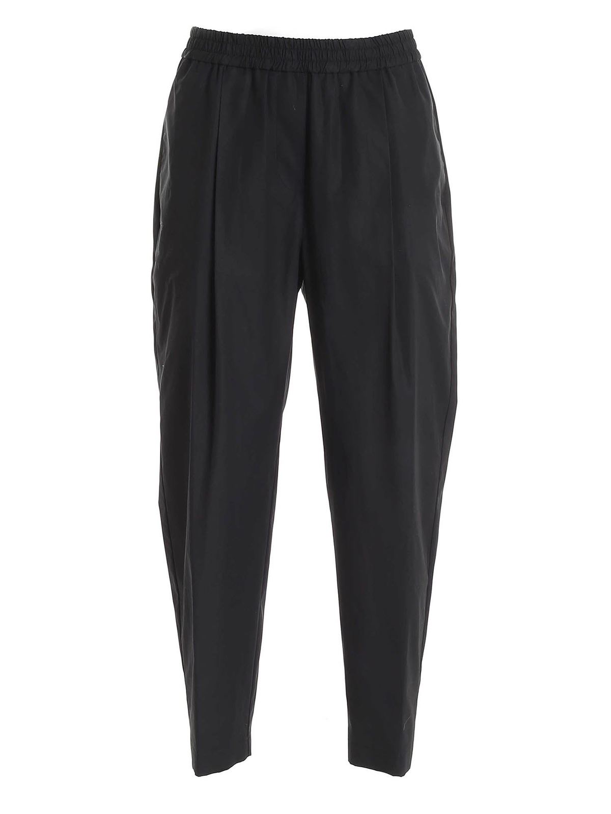 ASPESI RELAXED FIT TROUSERS IN BLACK