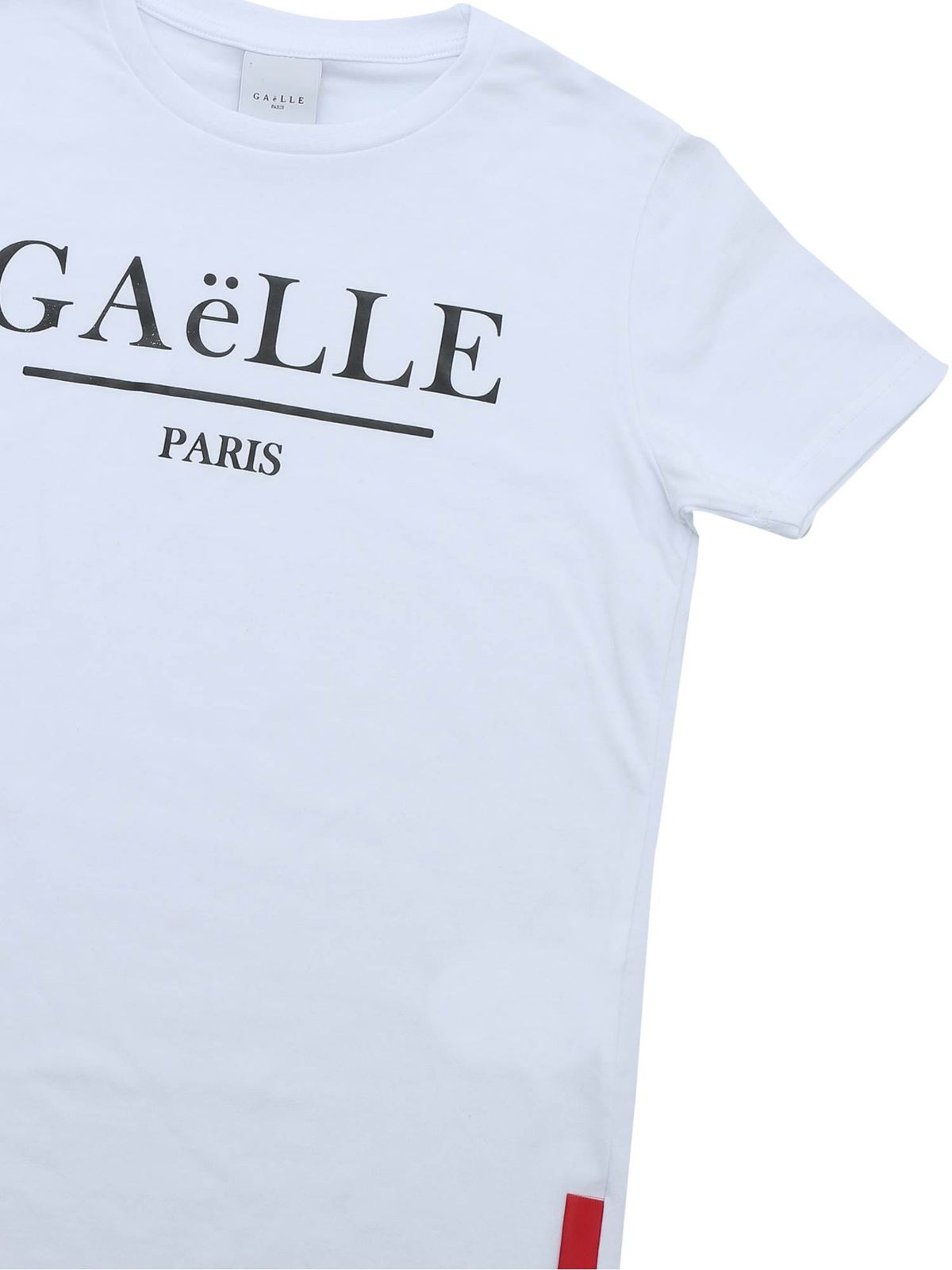 Shirts Gaelle Paris - White t-shirt with front logo - 2736M0073WHITE