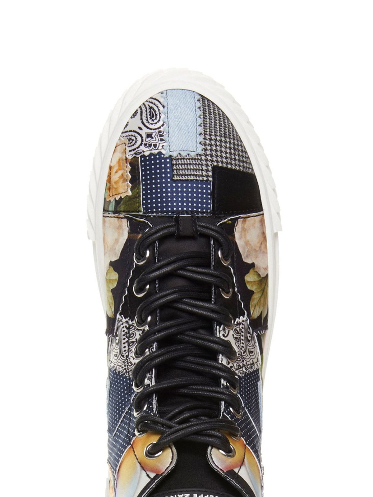 giuseppe zanotti patchwork sneakers