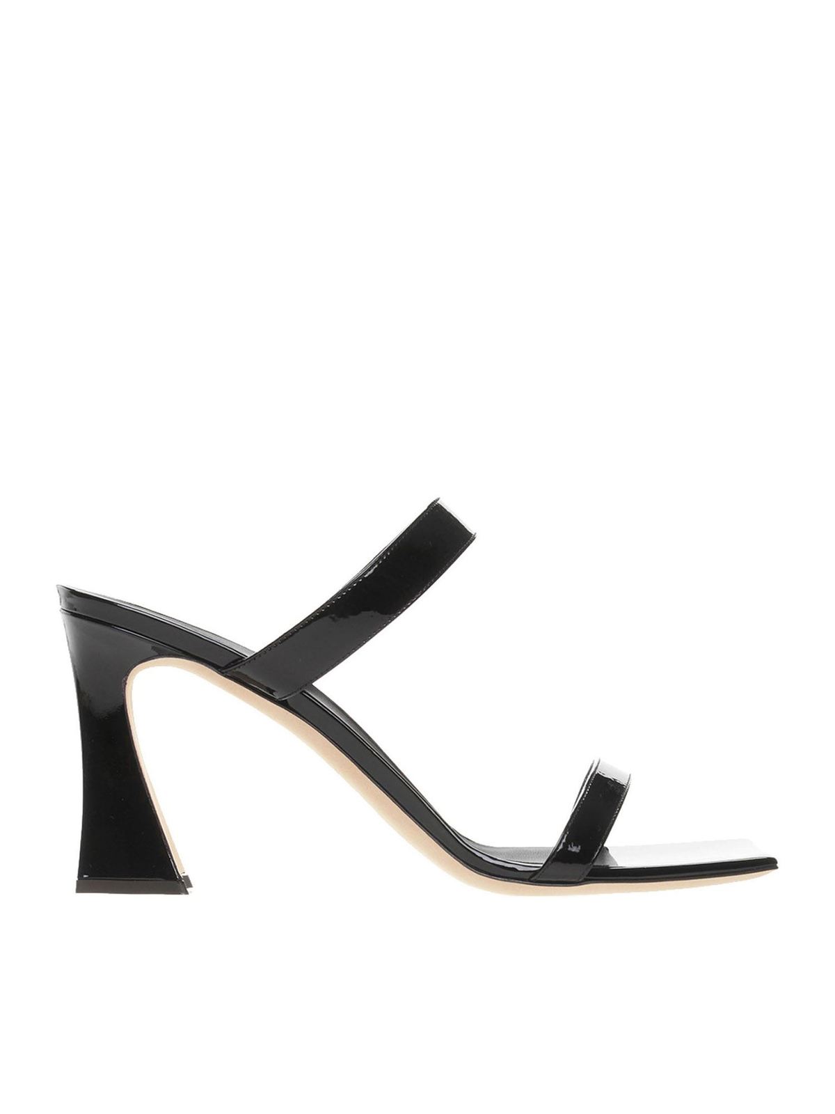 Giuseppe Zanotti Flaminia Patent Leather Sandals In Black