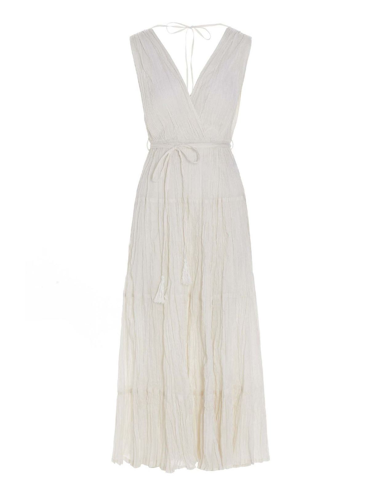 P.A.R.O.S.H WRINKLED EFFECT DRESS IN WHITE