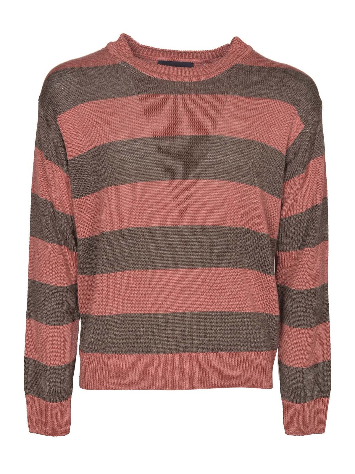 Crew necks Lardini - Striped sweater in 