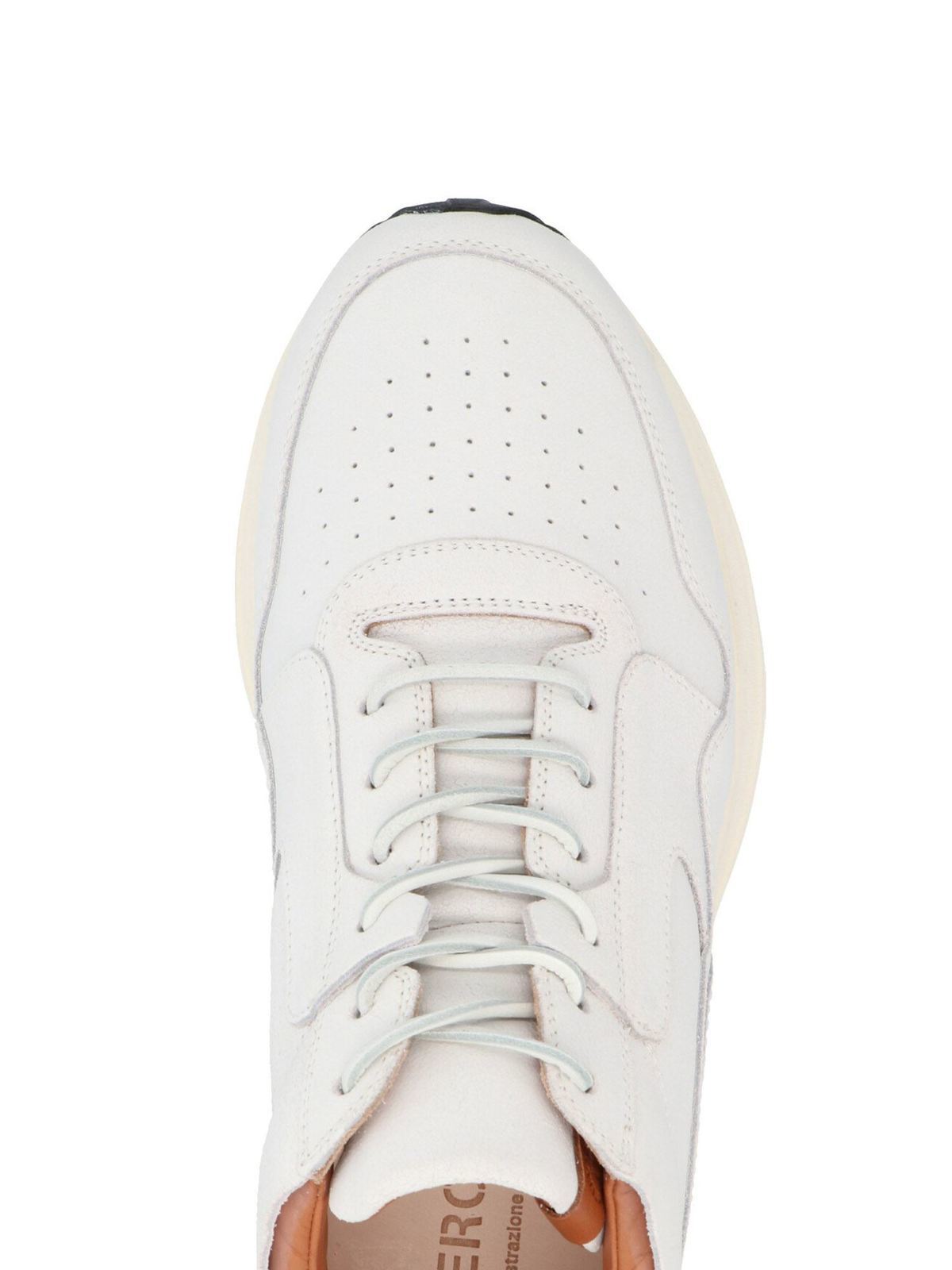 Trainers Buttero - Vinci leather sneakers in white - B7350PEBIANBIAN03