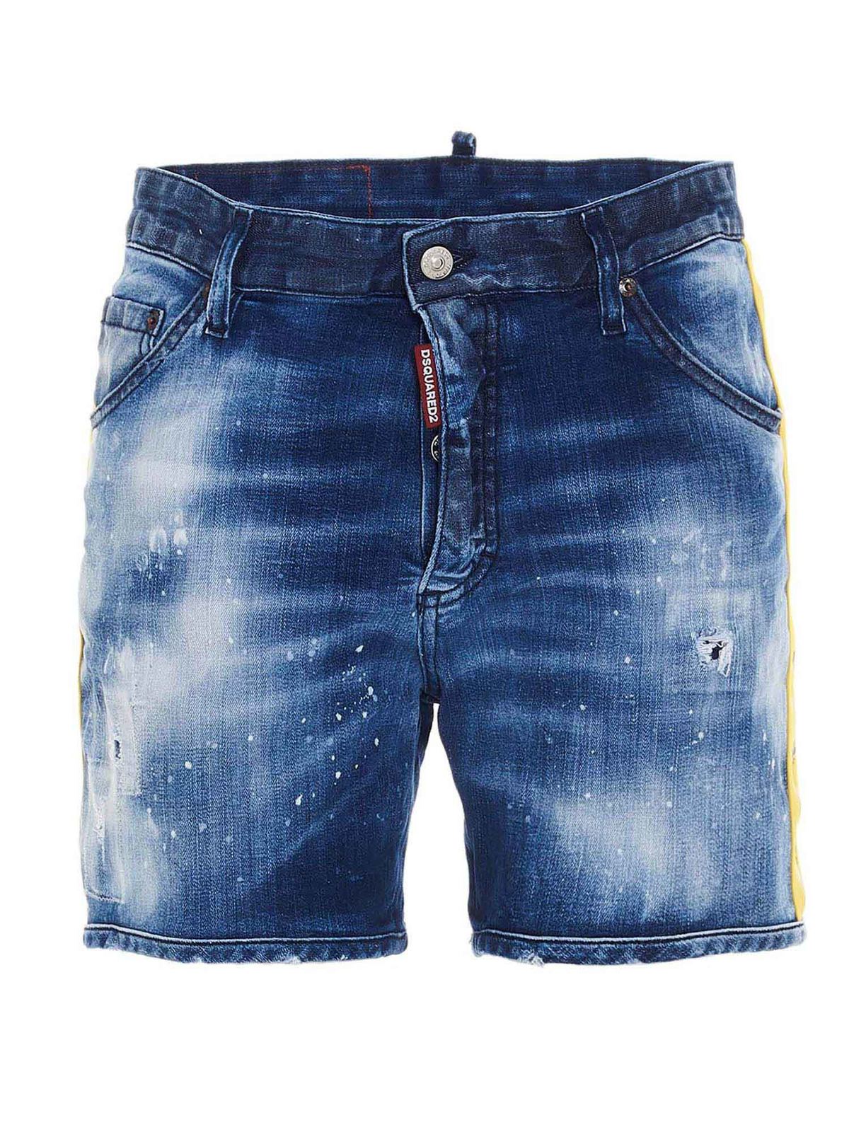شلوارک Dsquared2 - Logo band shorts in blue - S74MU0659S30342470