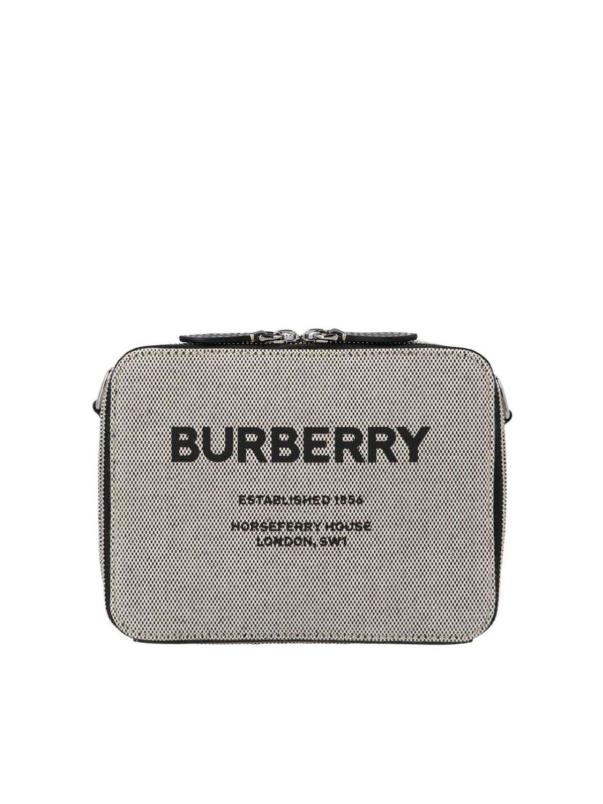 Cross body bags Burberry Logo crossbody bag in gray 8038258
