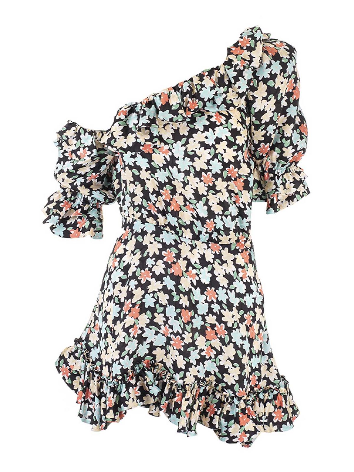 Saint Laurent - Floral asymmetrical dress - short dresses - 646246Y5C611052