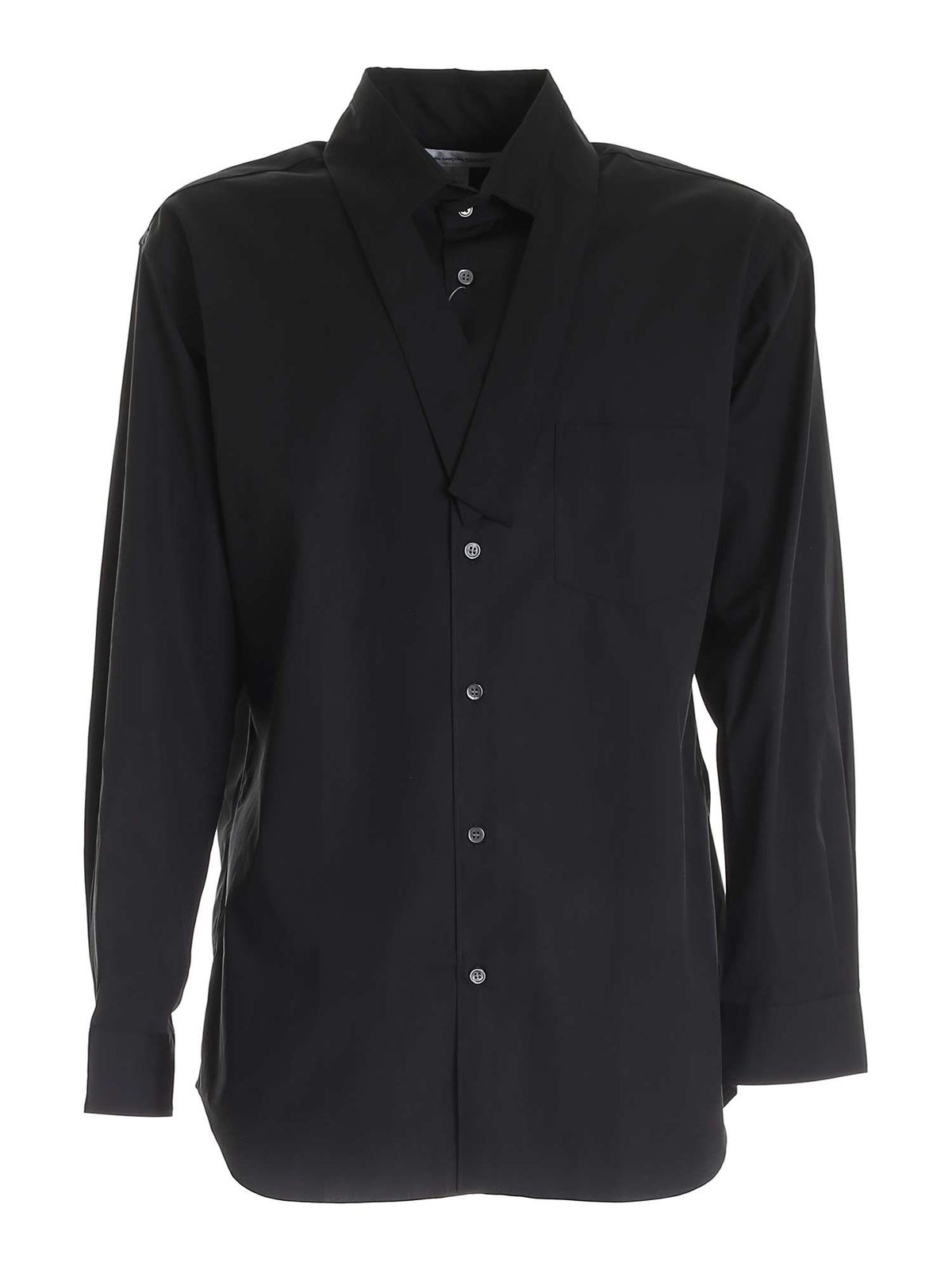 Shirts Comme Des Garcons Shirt - Ribbon on the neckline shirt in