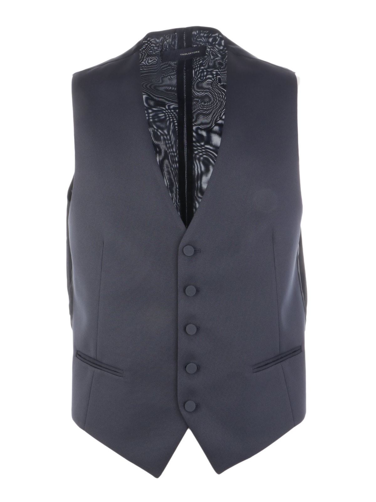 Tagliatore - Single-breasted vest in blue - waistcoats & gilets ...