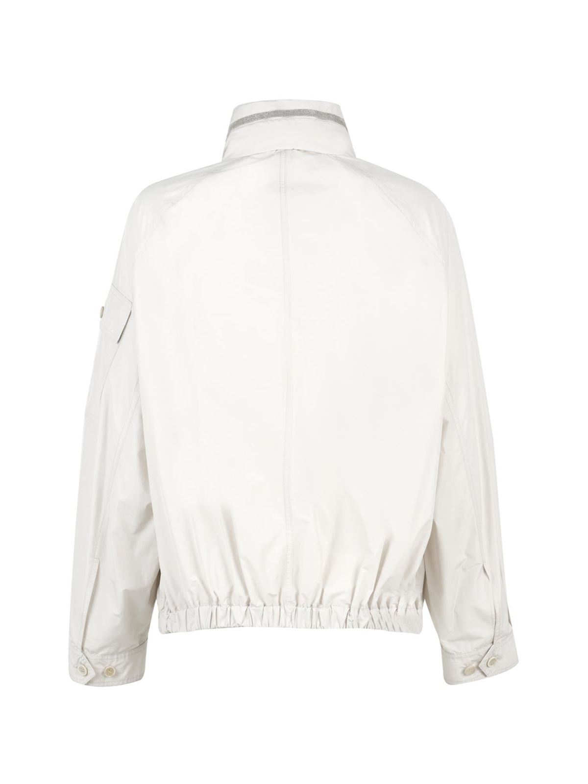 white cotton bomber jacket