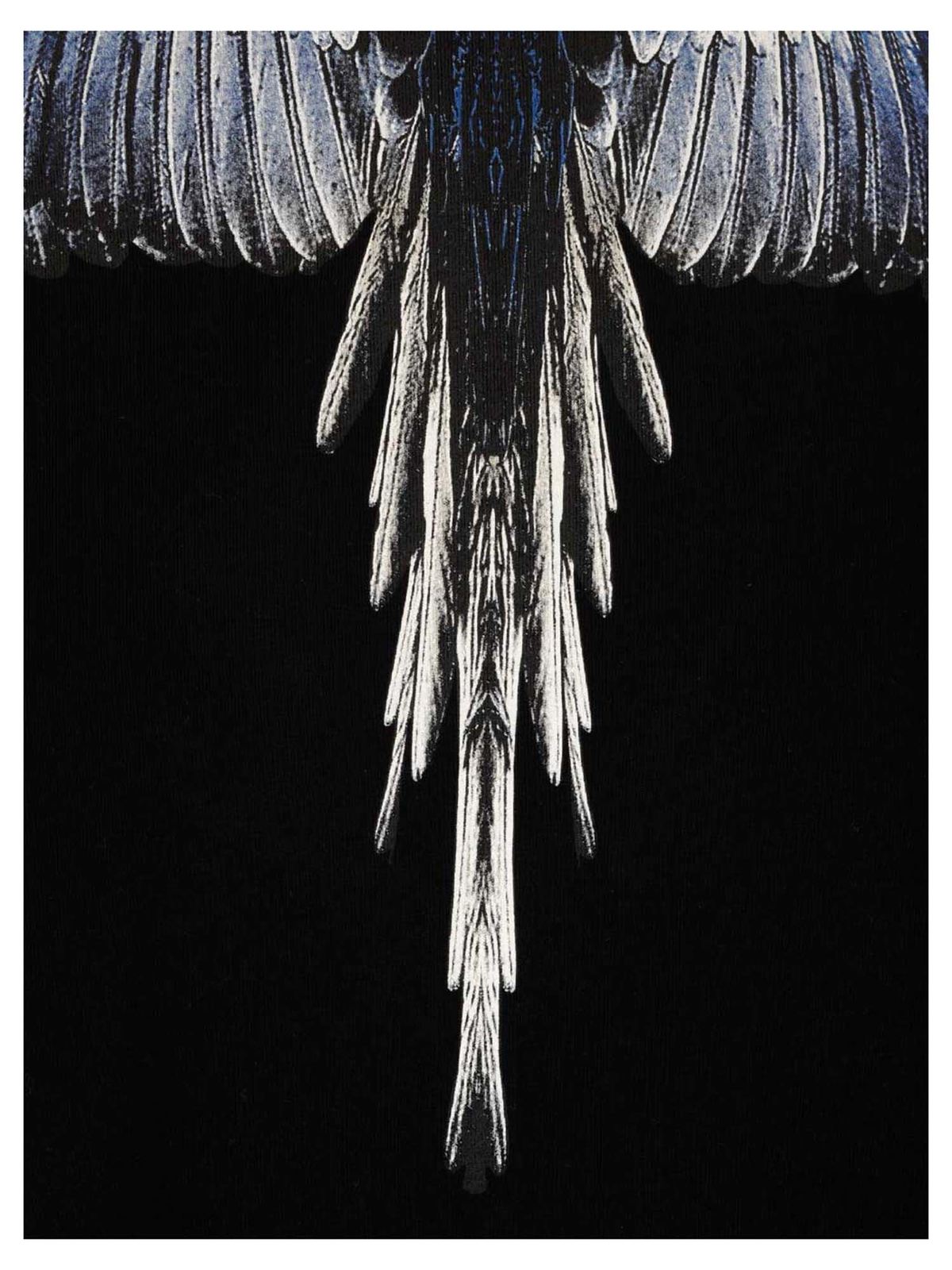 T Shirts Marcelo Burlon County Of Milan Wings T Shirt In Black Cmaa018f21jer