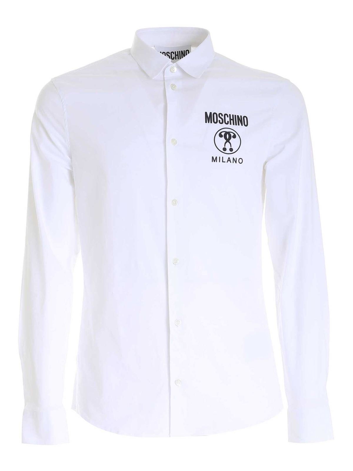 Shirts Moschino - Logo shirt in white - 020470361001