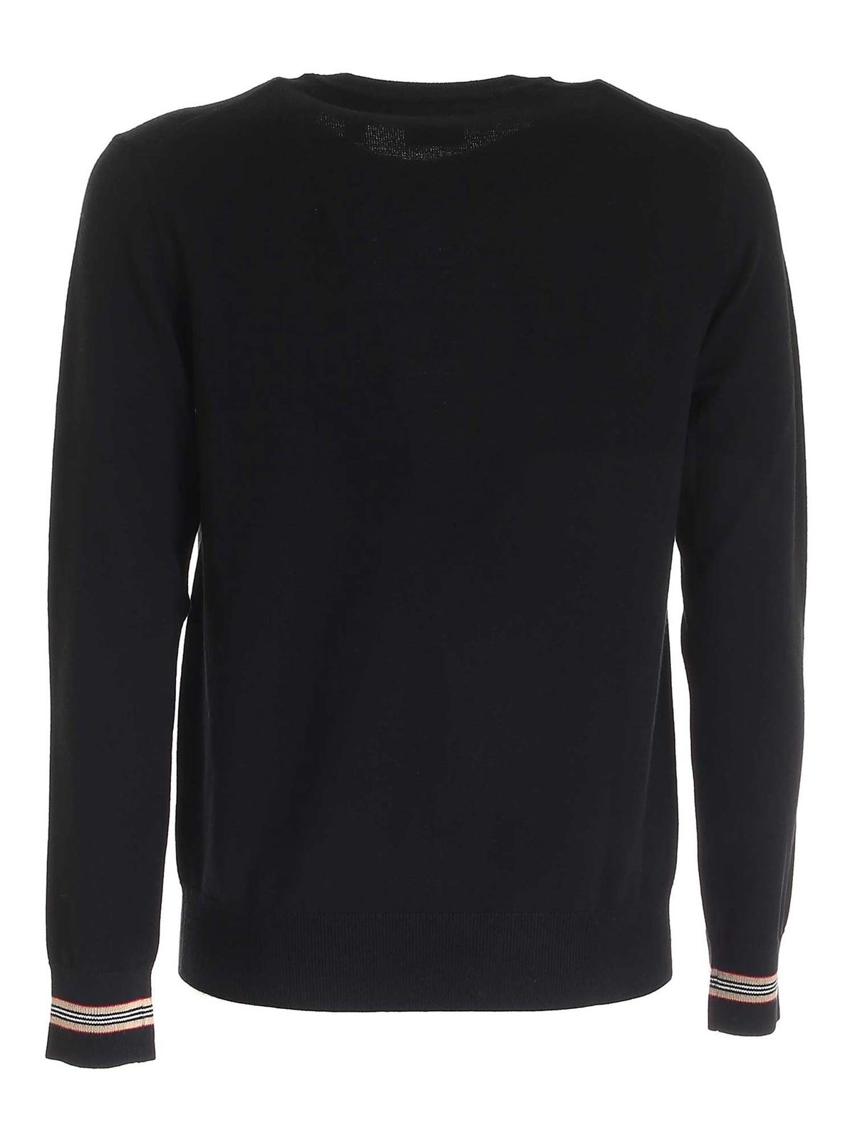 Crew necks Burberry - Manzoni sweater in black - 8033201 | iKRIX.com