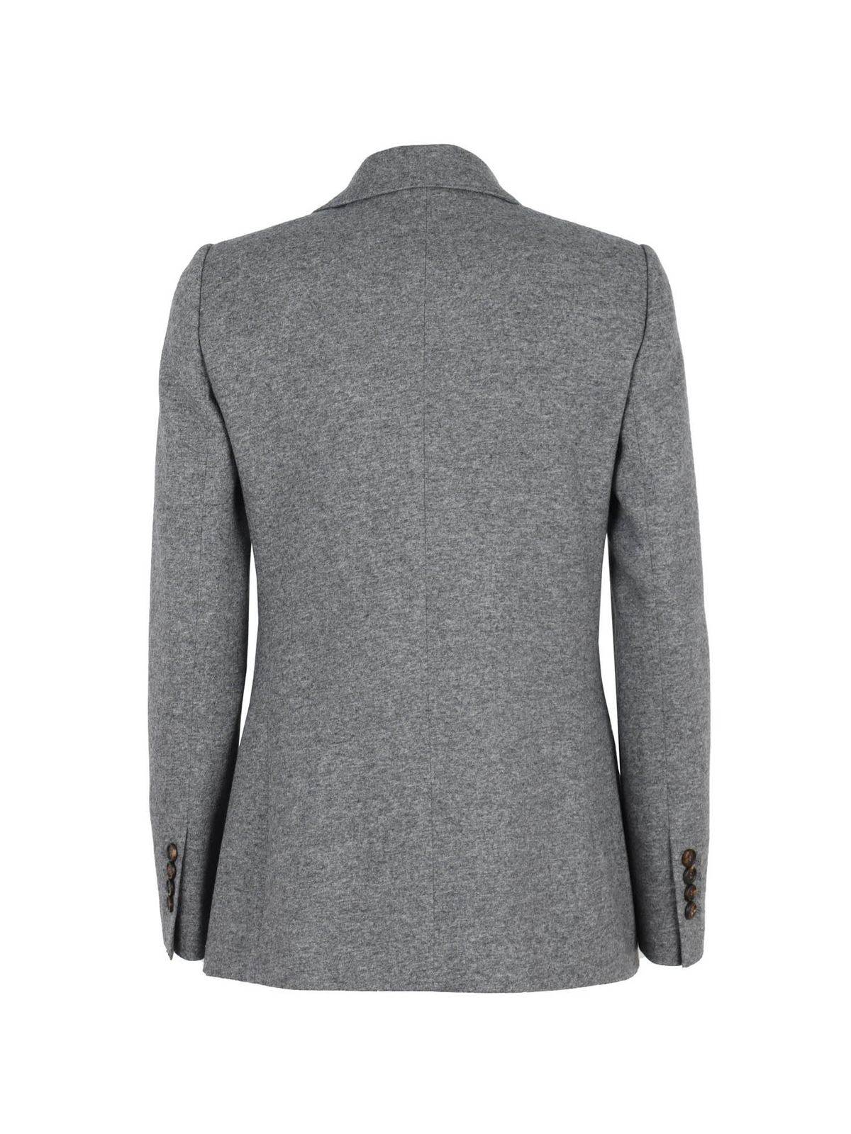 Blazers Brunello Cucinelli - Double-breasted jacket in grey ...