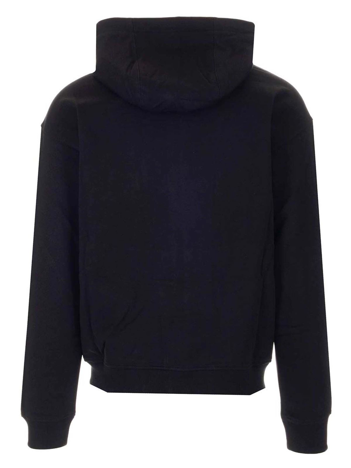 Sweatshirts & Sweaters Versace - Hooded logo sweatshirt in black ...