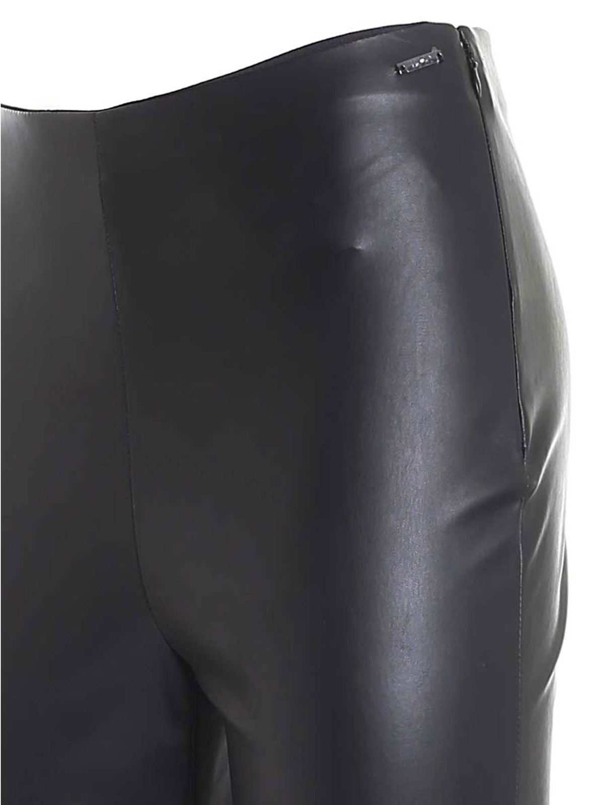 Leggings Liu Jo - Synthetic leather leggings in black - WF1567E039222222