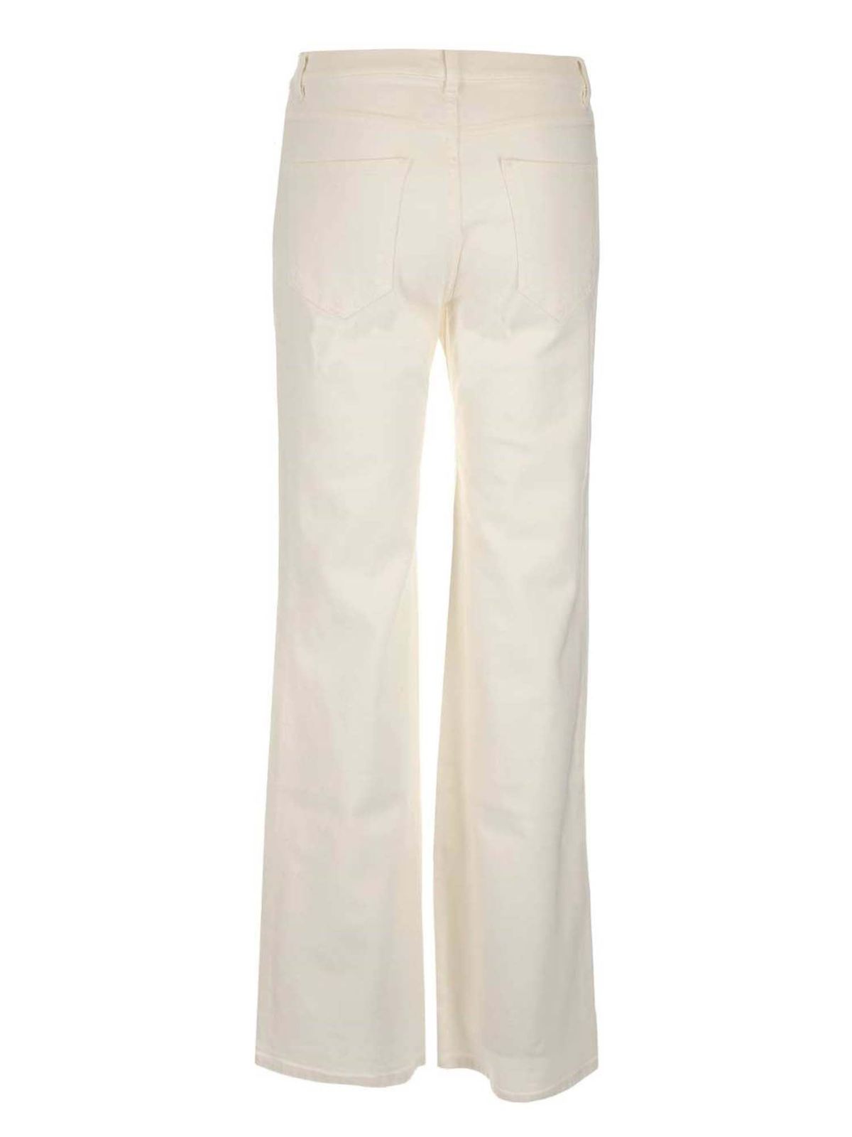 Flared jeans P.A.R.O.S.H. - Flared jeans in white - CABAREXYD231182002