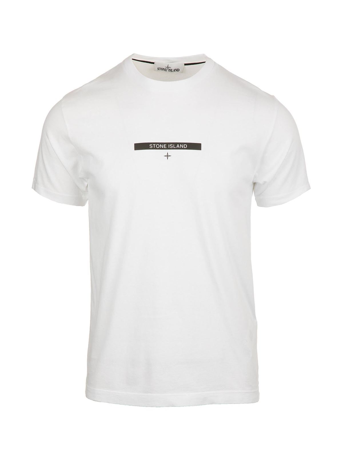 T-shirts Stone Island - Logo print T-shirt in white - 75152NS84V0001
