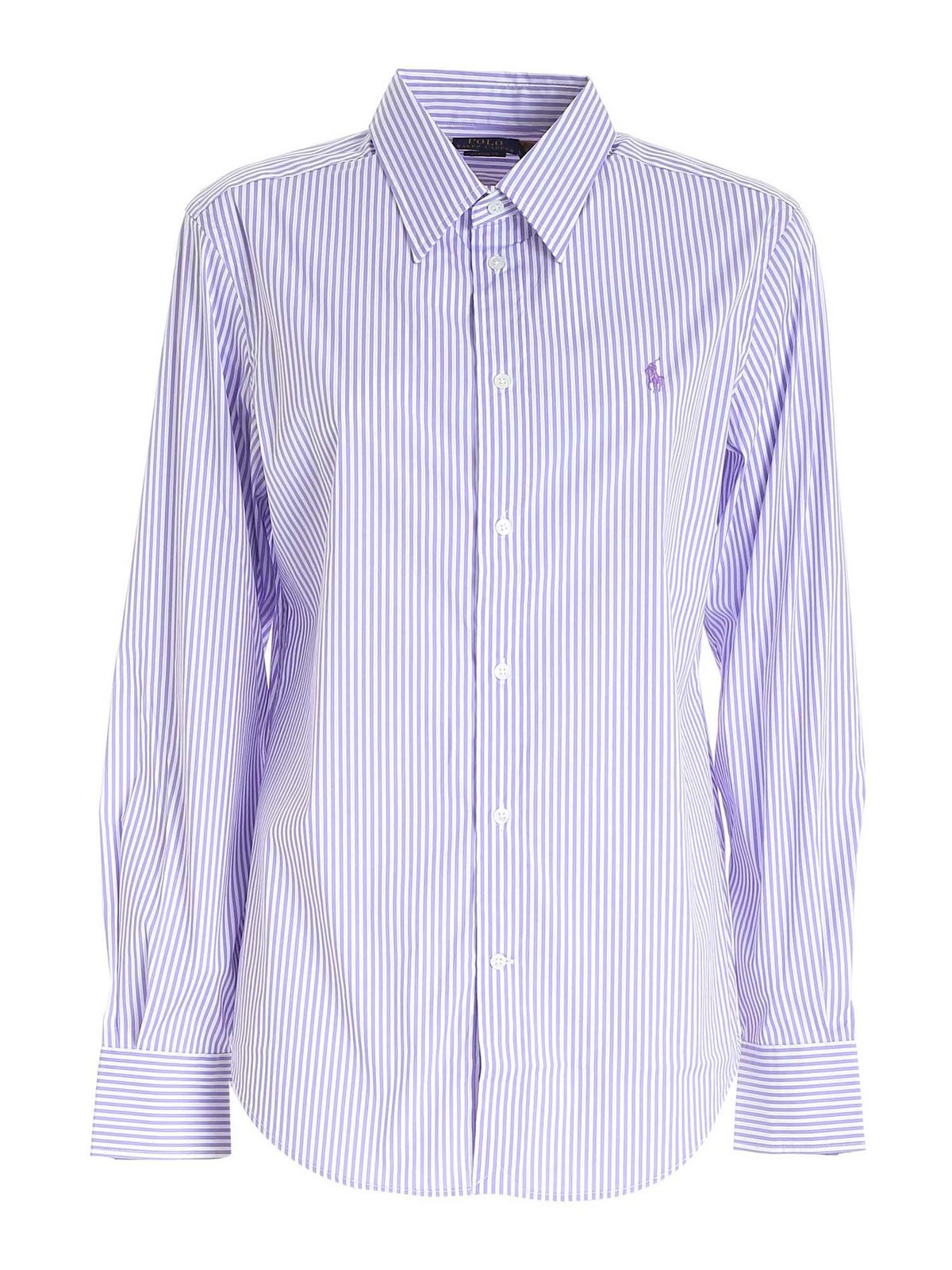 Descubrir 109+ imagen purple and white ralph lauren shirt