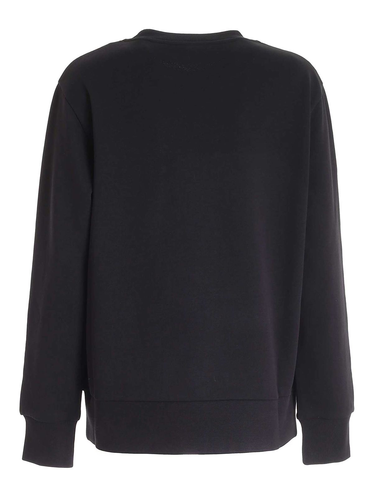 Sweatshirts & Sweaters Moncler - Rhinestone logo sweatshirt in black ...