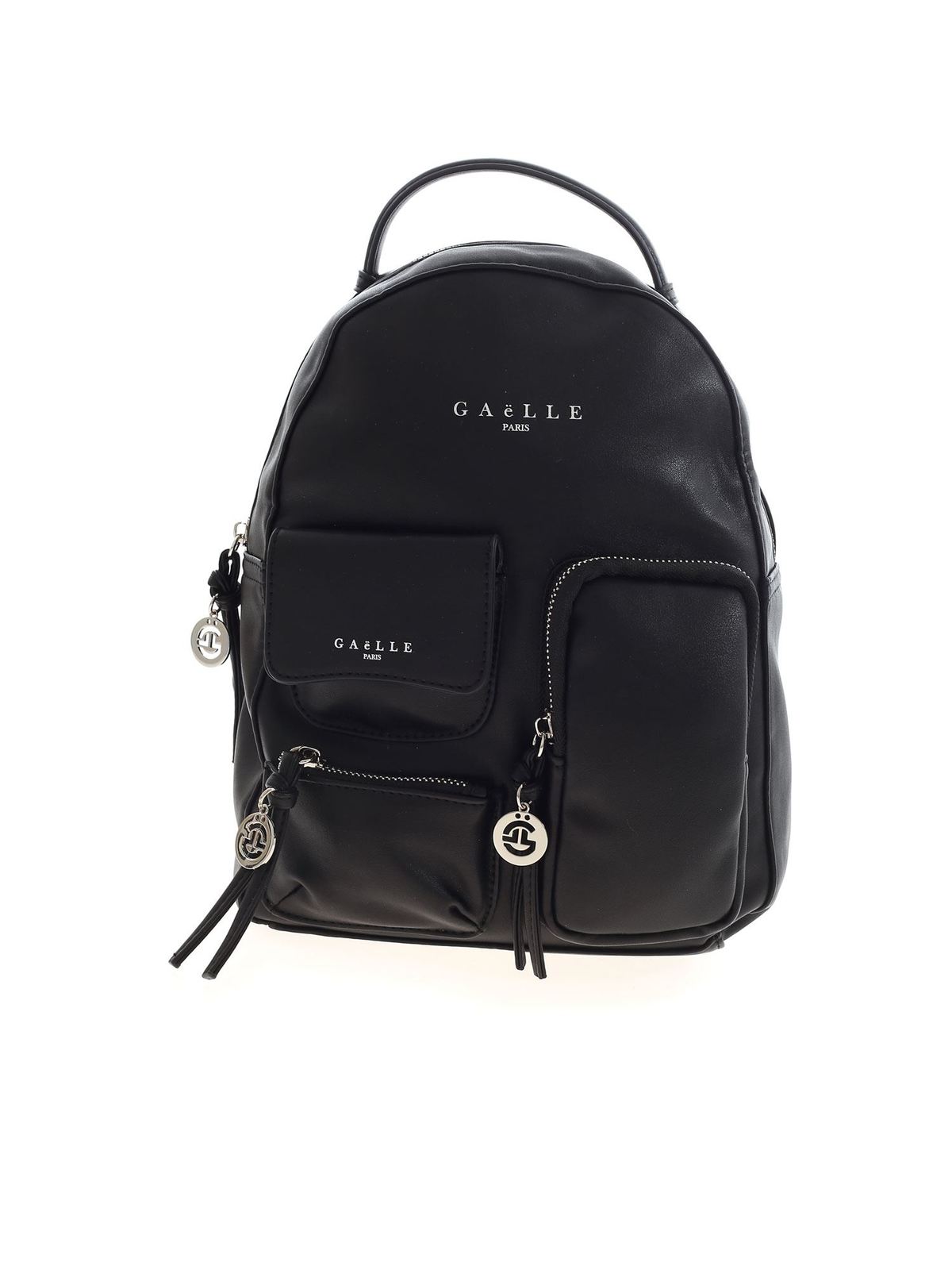Click to view more detailed imagery on our partner's website Gaelle Paris Multi Pocket Backpack In Black