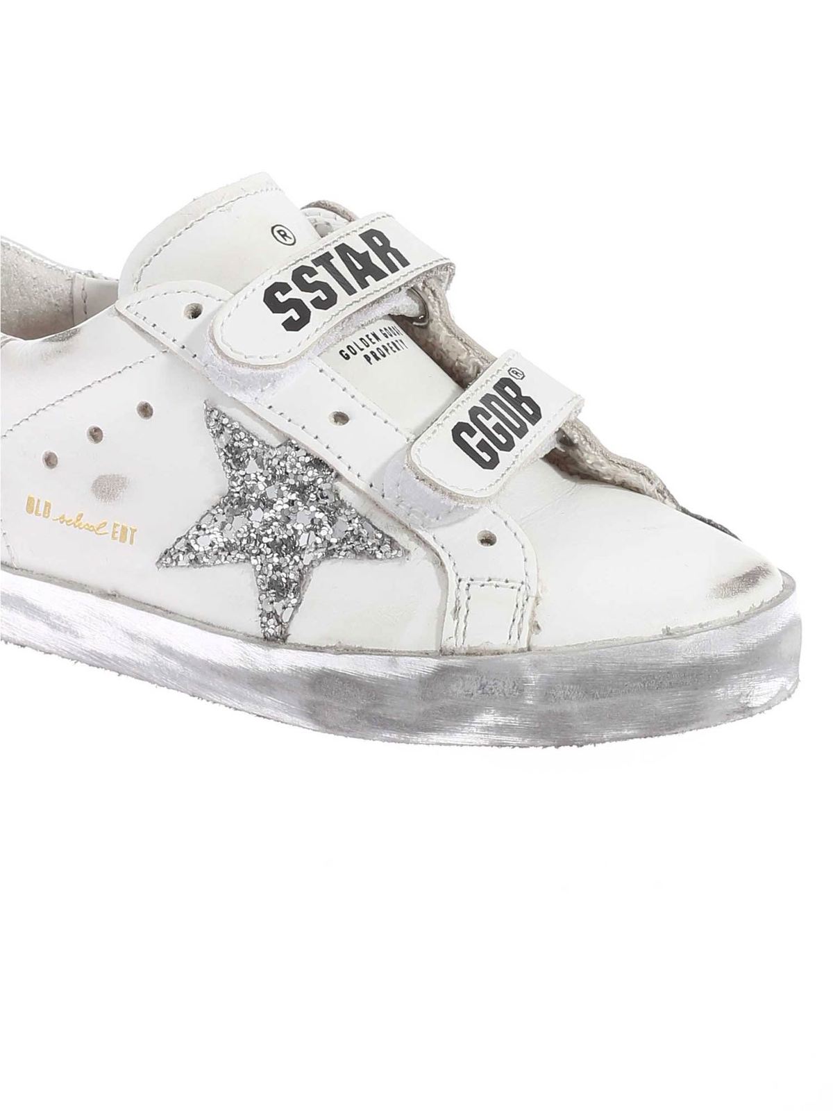 Trainers Golden Goose Old School sneakers in white and glitter