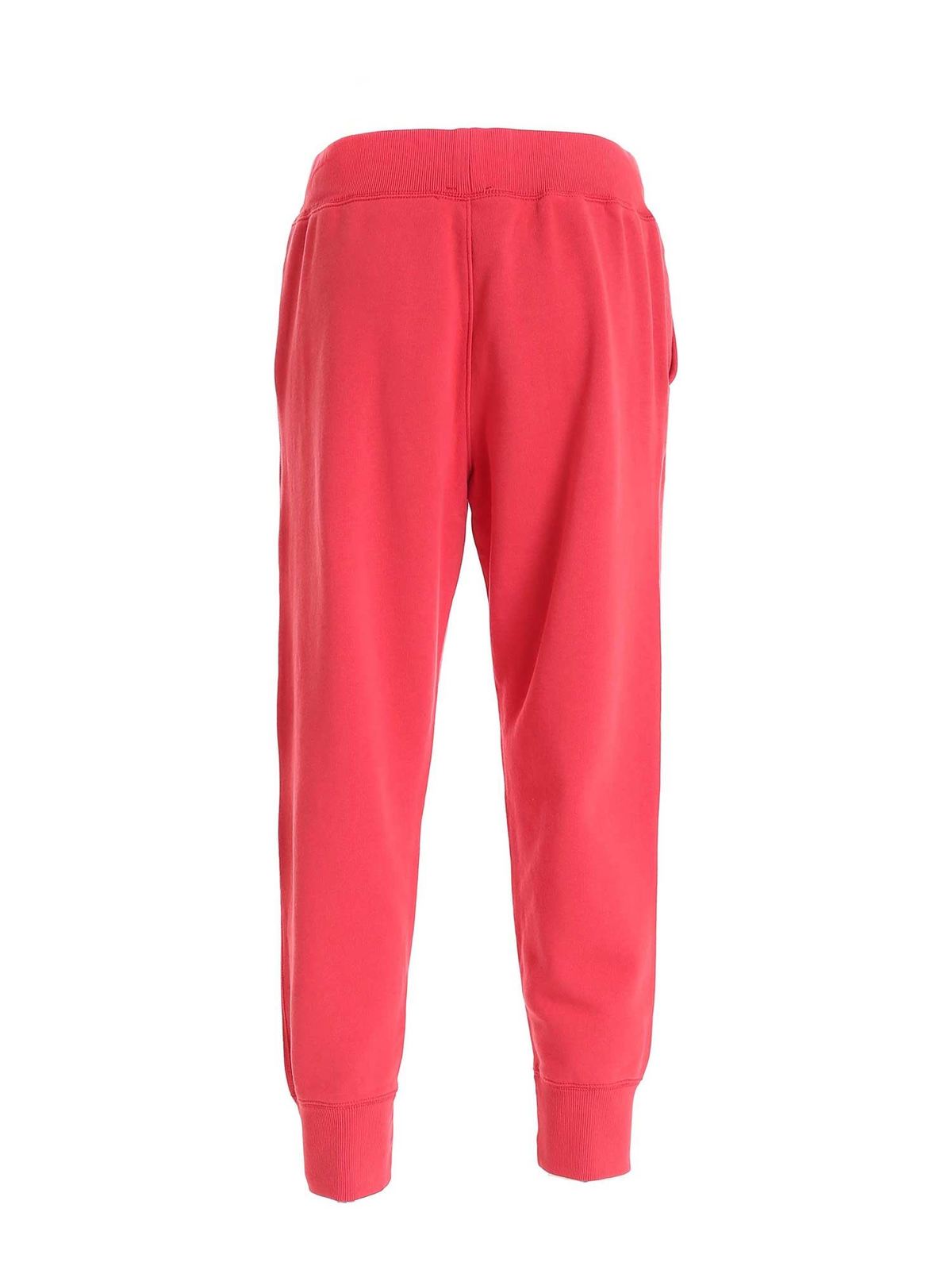 Tracksuit bottoms Ralph Lauren - Logo patch fleece pants in red ...