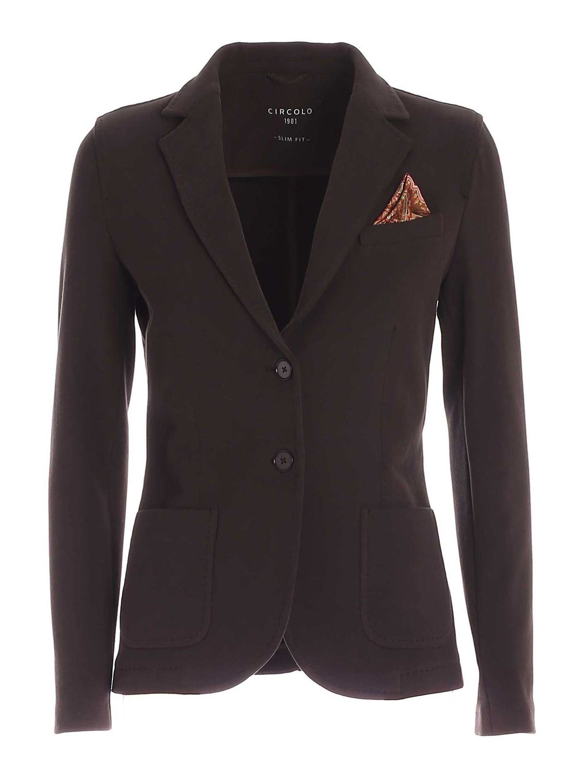 Blazers Circolo 1901 - Fleece jacket in Coffee color - FD1980942