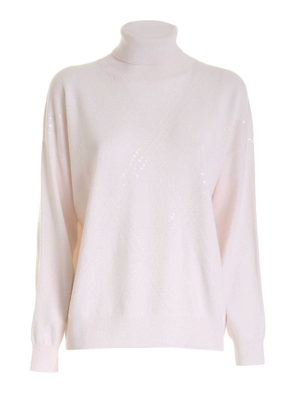 pink sequin turtleneck