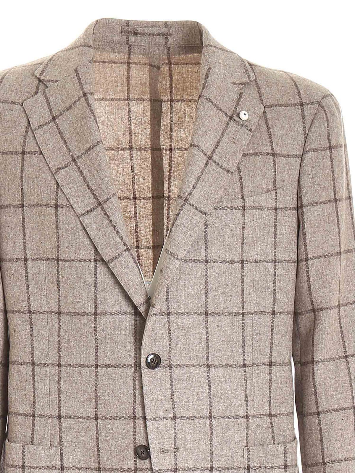Blazers Brando - Dream checkered jacket in beige - 2401120652 | iKRIX.com