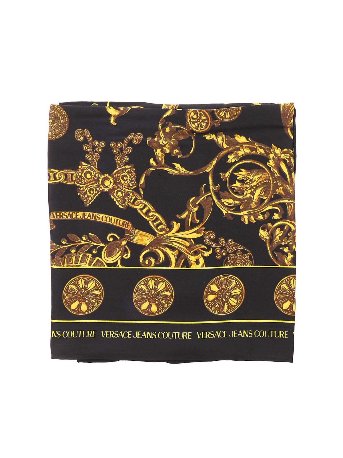 Scarves Versace Jeans Couture - Regalia Baroque foulard in black ...