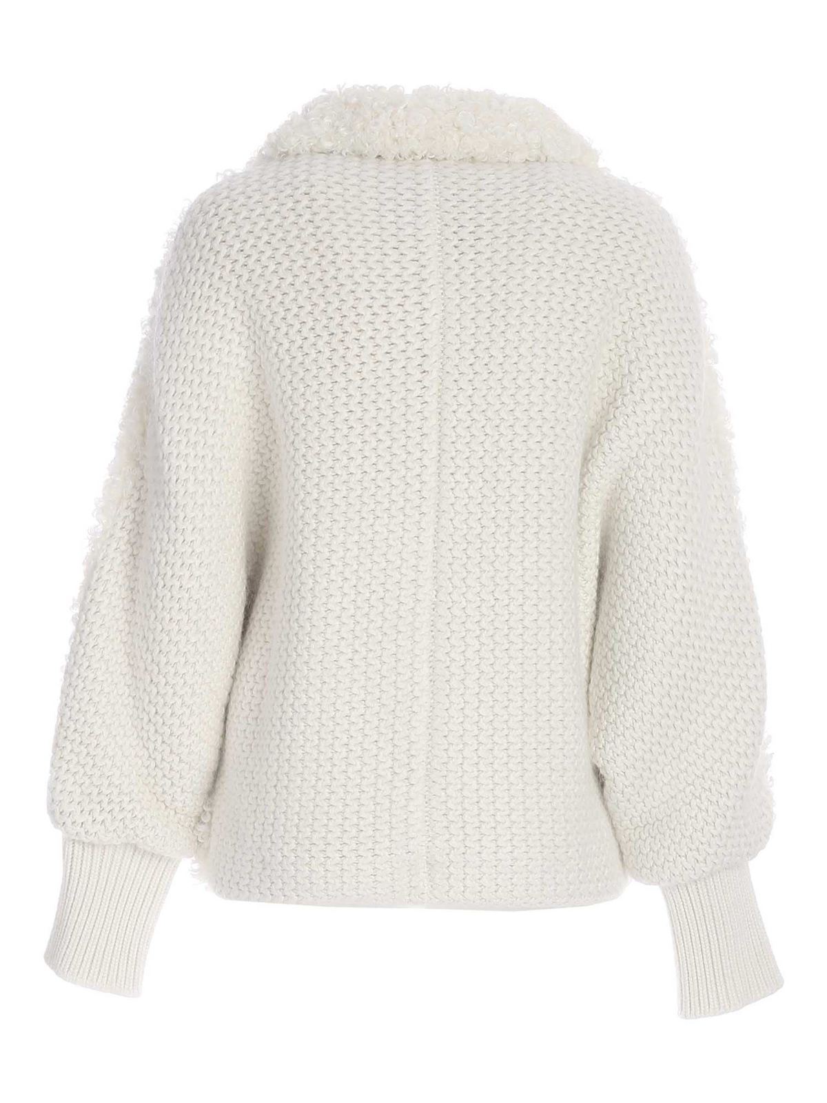 white fluffy bomber jacket