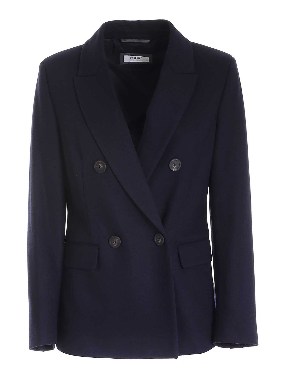 Click to view more detailed imagery on our partner's website Peserico Double-breasted Jacket In Blue