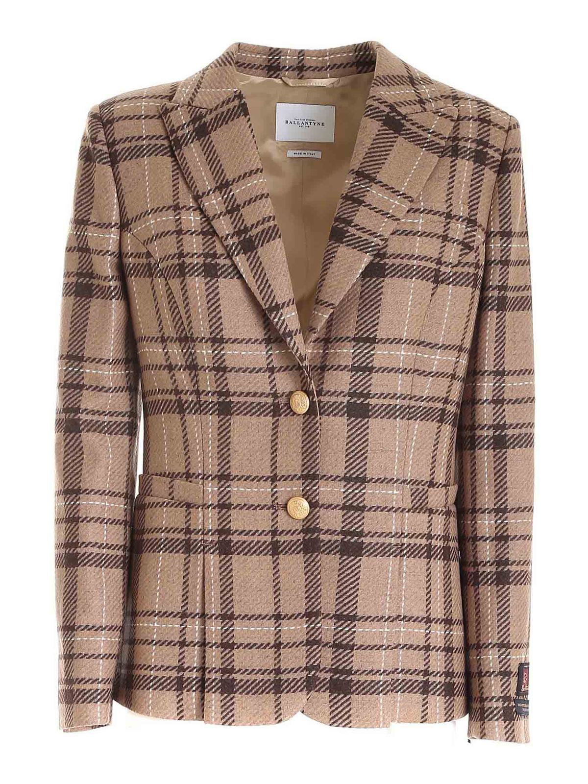 Blazers Ballantyne - Tartan blazer in camel color - TLJ024QWC0974072