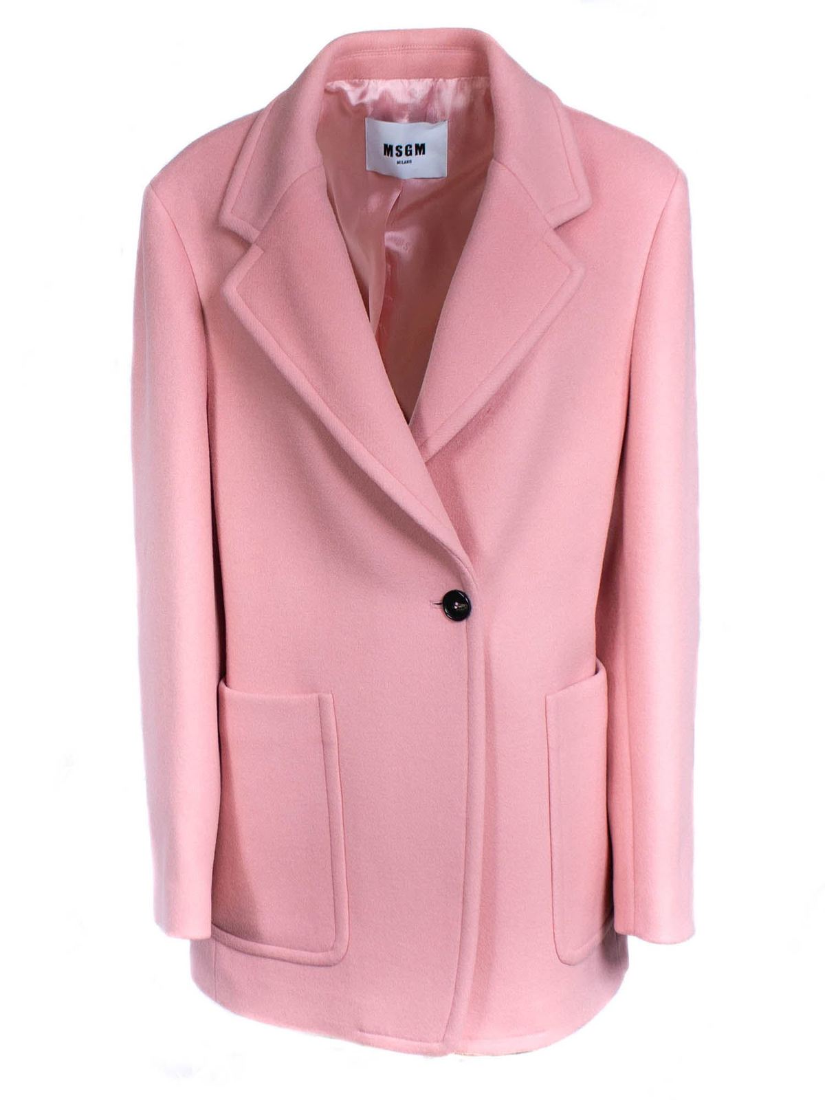 Blazers M.S.G.M. - One buttoned jacket in pink - 3141MDG0321770112