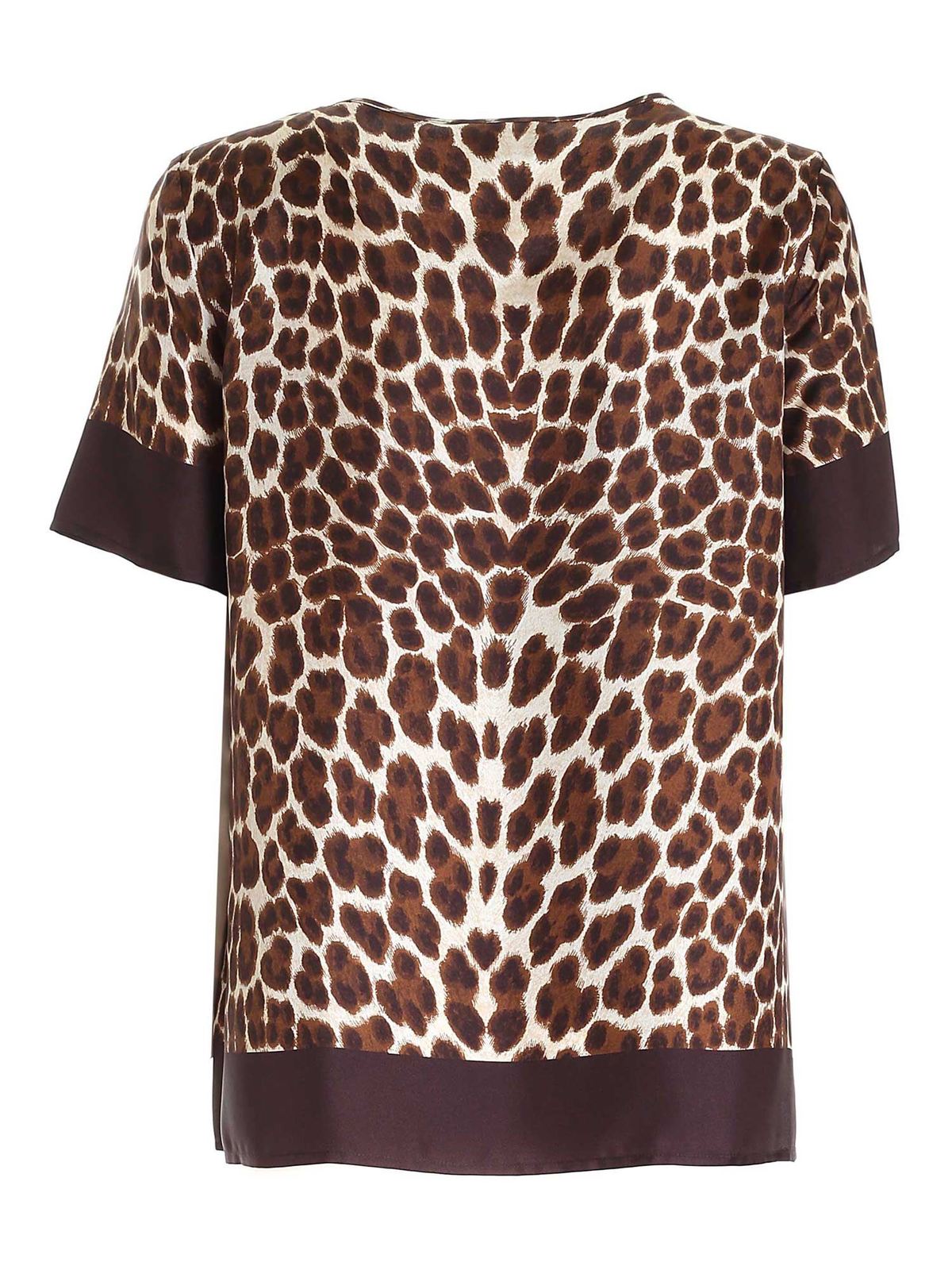 brown spotted blouse