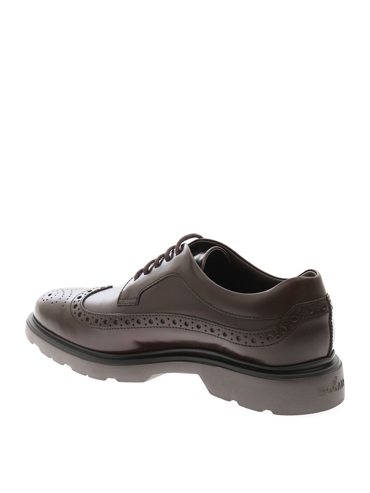 Classic shoes Hogan - H393 derby shoes in brown - HXM3930BX607J7S801