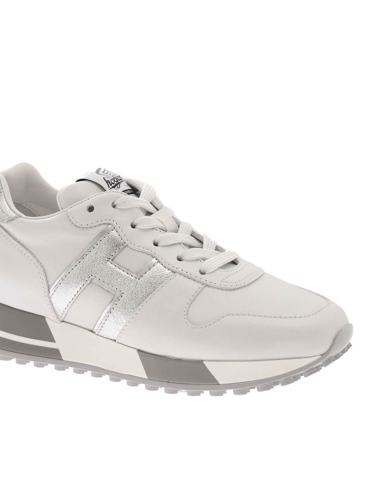 Sneakers Hogan - Sneakers H383 bianche e argentate - HXW3830CR00Q9G0351