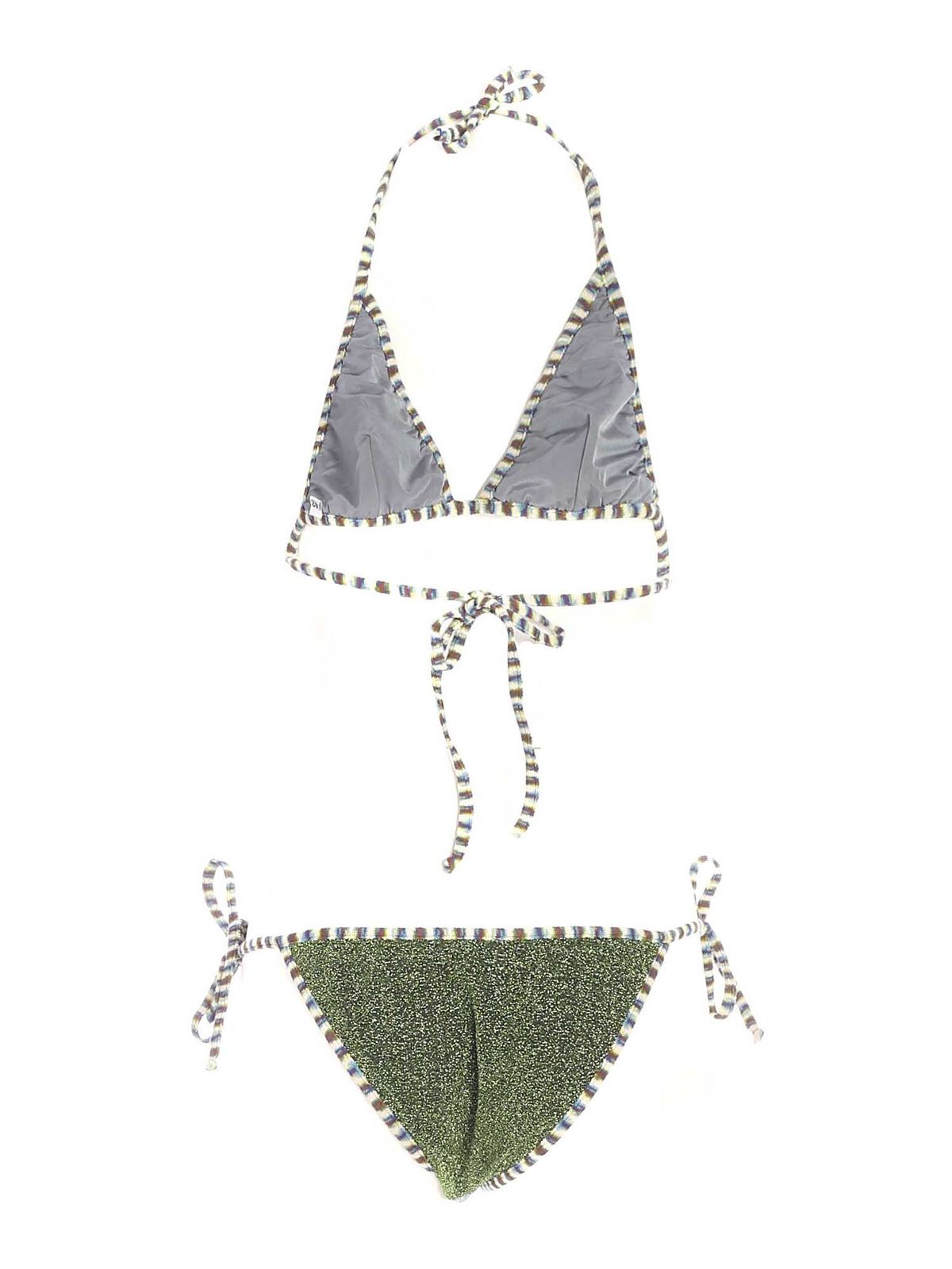 Bikinis M Missoni - Lamé bikini in green and silver - 2DP000332J007DL9047