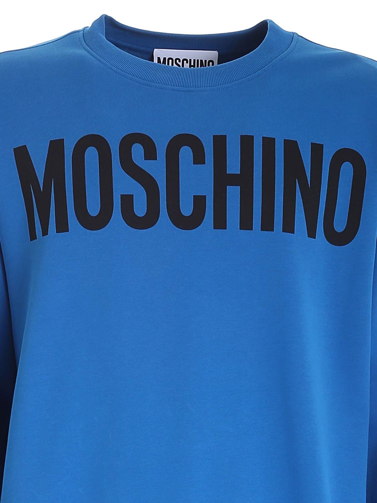 blue moschino sweatshirt