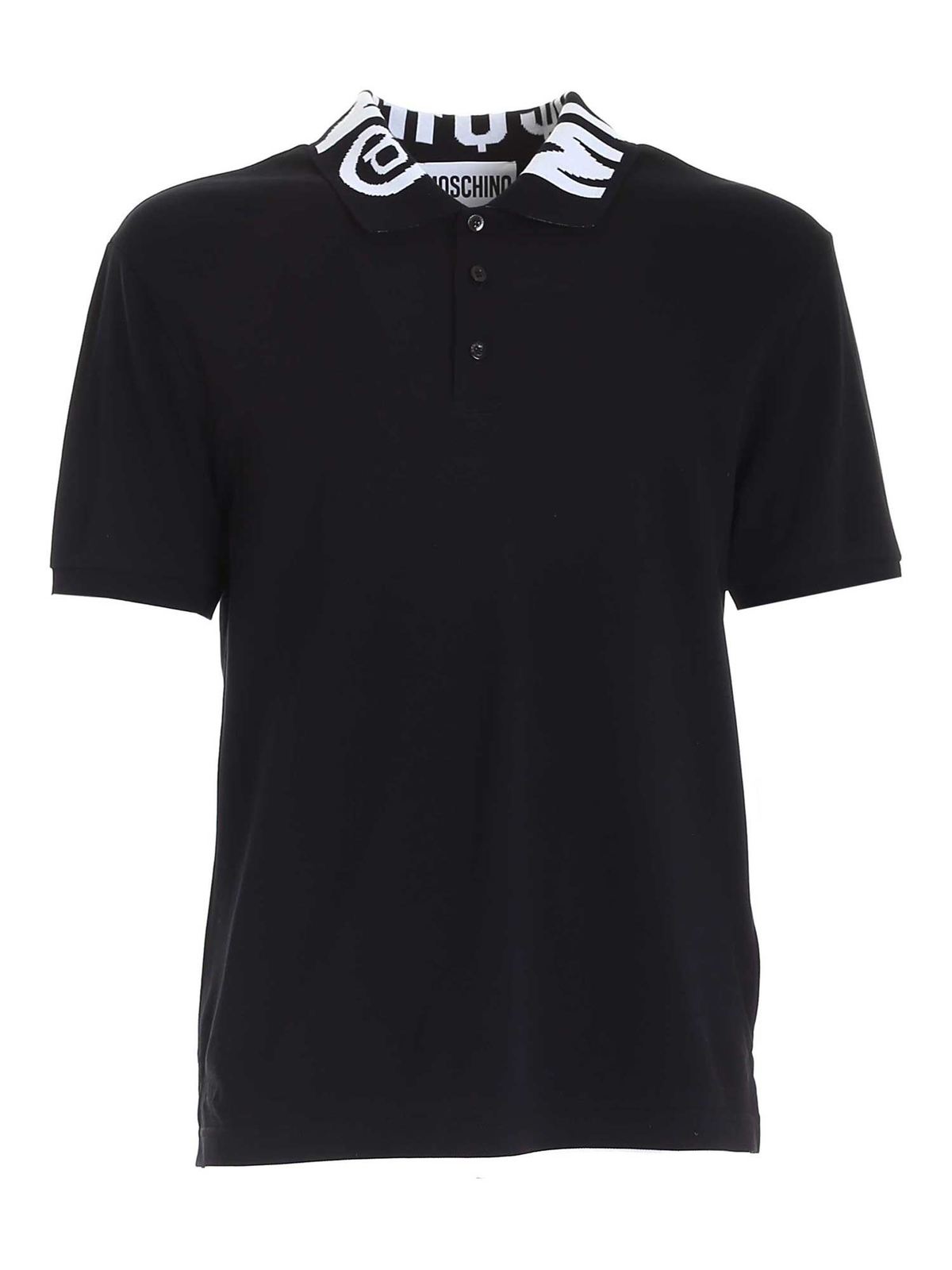 Polo shirts Moschino - Symbols logo polo shirt in black - 120670421555