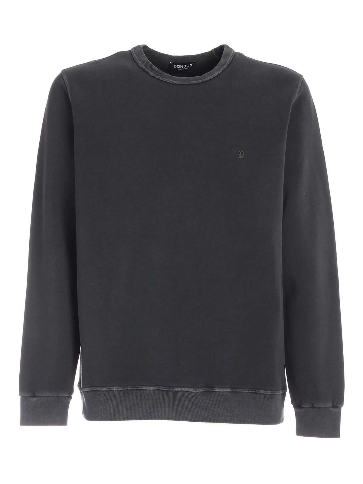 Crewneck branded sweatshirt in grey 