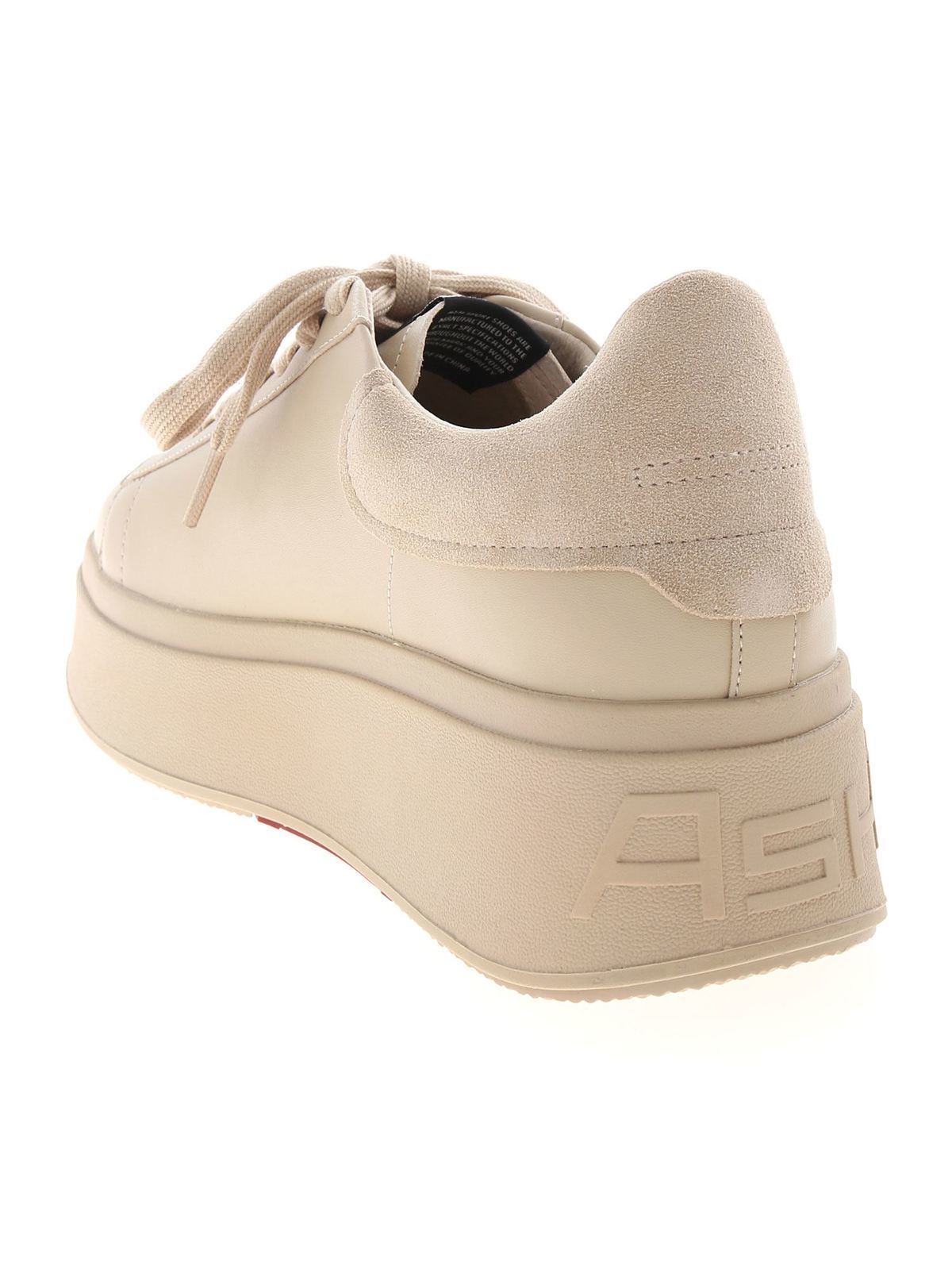 ash moby leather platform sneakers