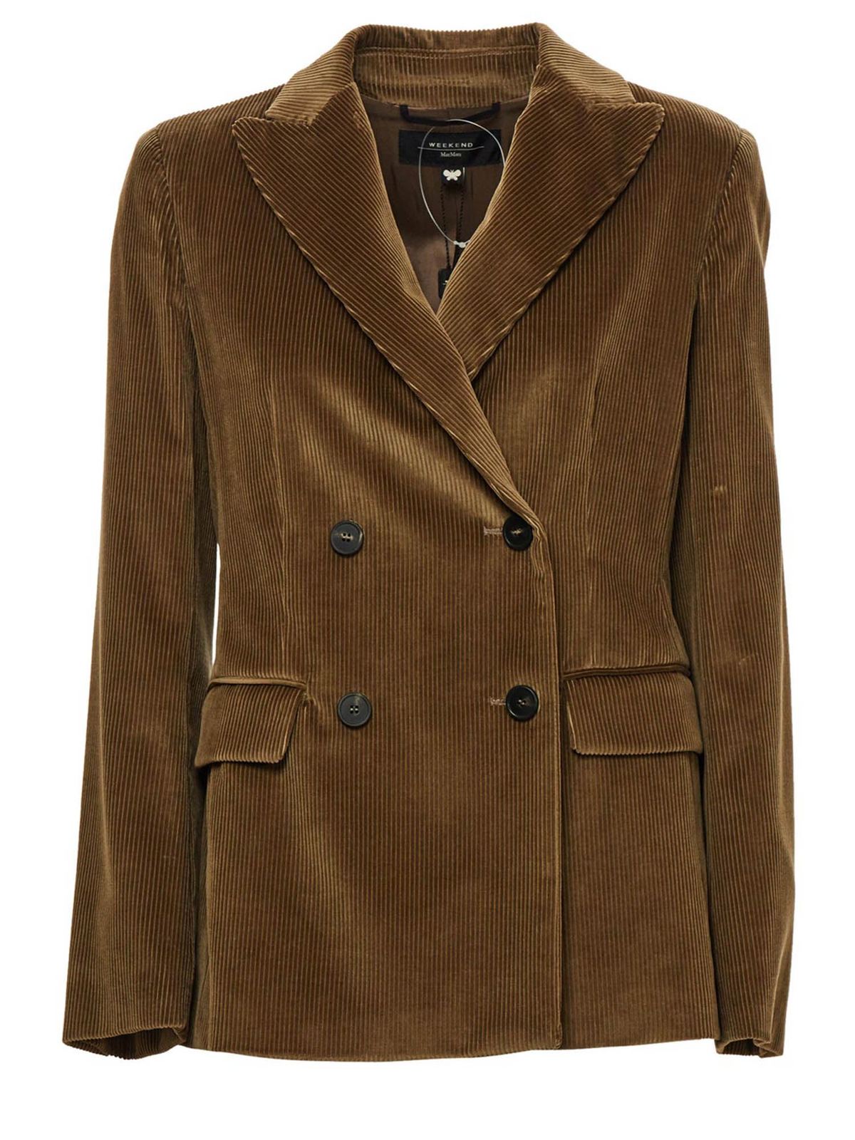 Weekend Max Mara Radioso Blazer In Mud Color In Brown | ModeSens