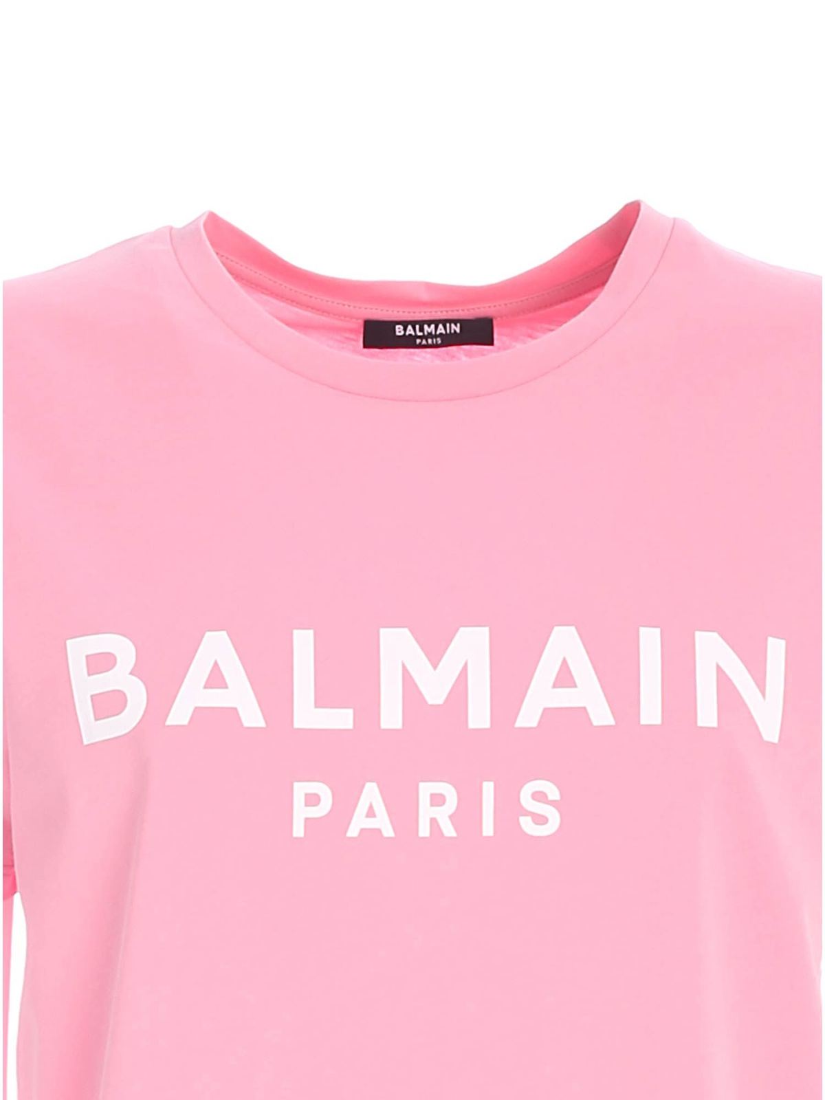 T-shirts Balmain - Logo T-shirt in pink - WF0EF000B091OCI | iKRIX.com