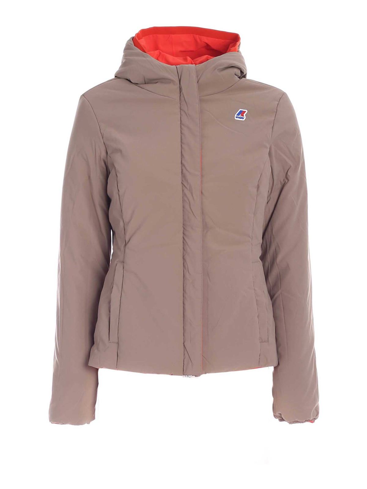 k way orange jacket