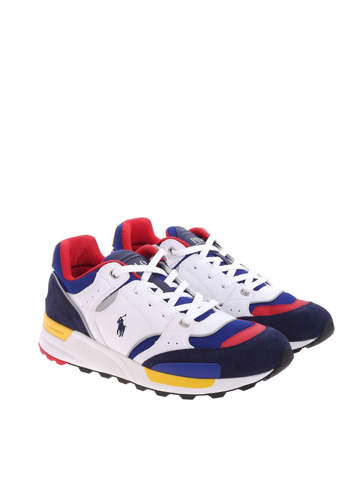 Trainers Ralph Lauren - Logo embroidery sneakers in multicolor ...